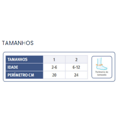 Suporte para Tornozelo Com Banda Cruzada Tensora OP1190 ORLIMAN