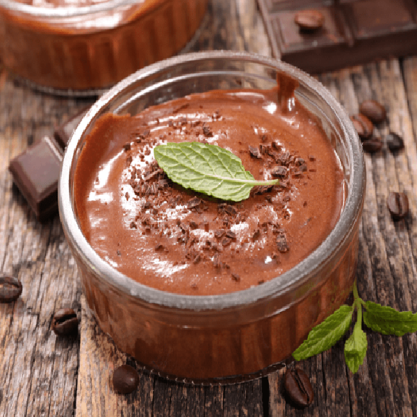Mousse de Chocolate e Baunilha com Meritene