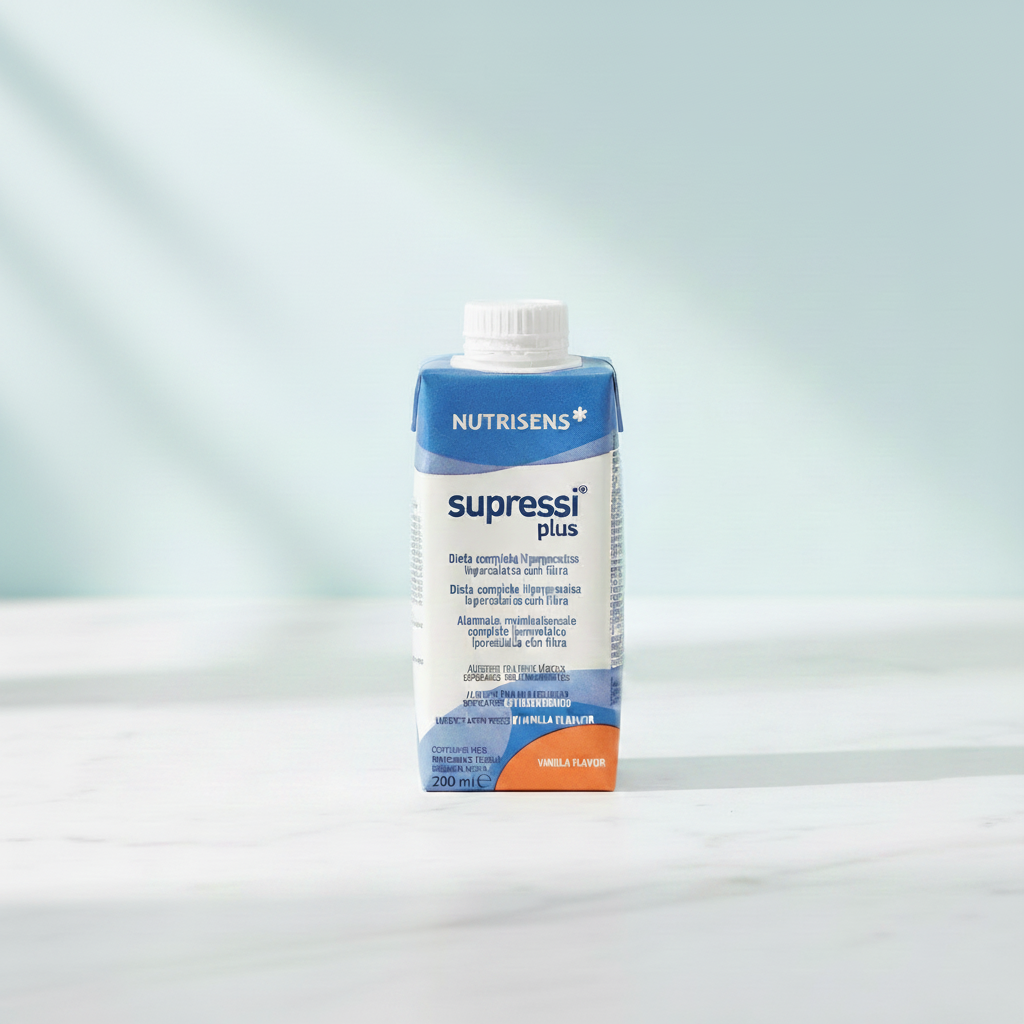 Supressi Plus Baunilha - fundo azul