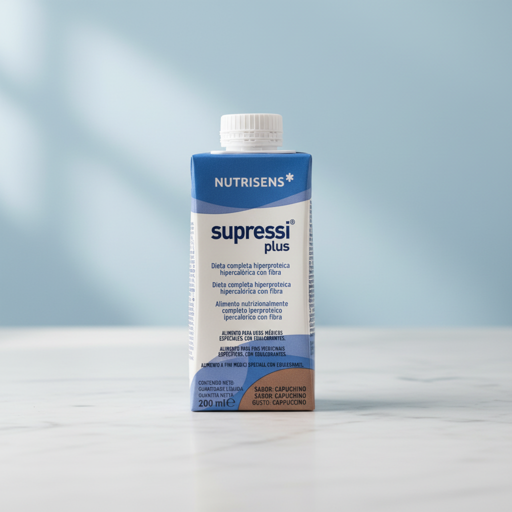 Supressi Plus Cappuccino - fundo azul
