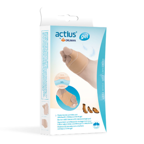 Protector de hallux valgus con almohadilla metatarsiana de gel ACP924