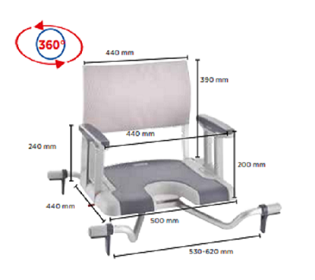 Cadeira Giratória de Banheira Sorrento