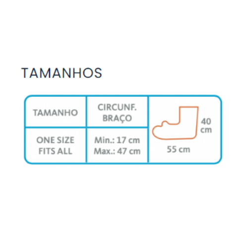 Protector de brazo largo pediátrico para ortesis y yesos
