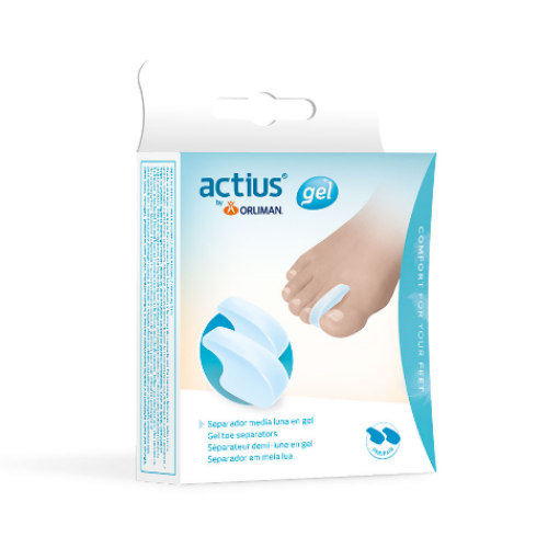 Embalagem do separador em meia lua em gel, da linha Actius by Orliman
